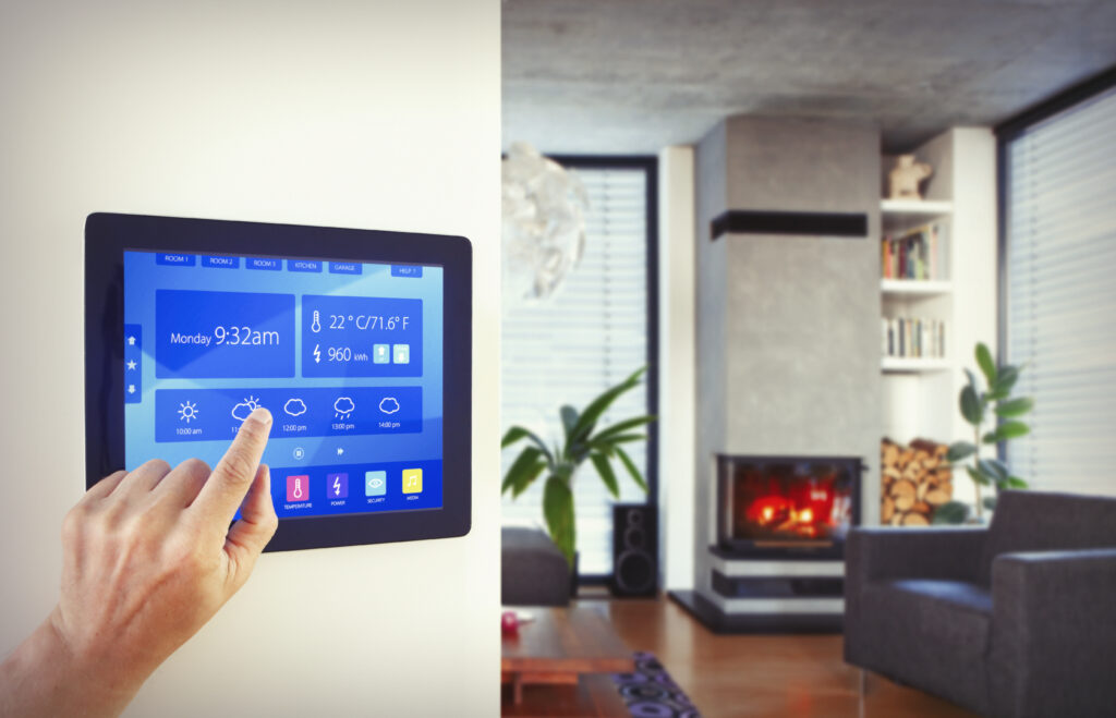 Person using home technology