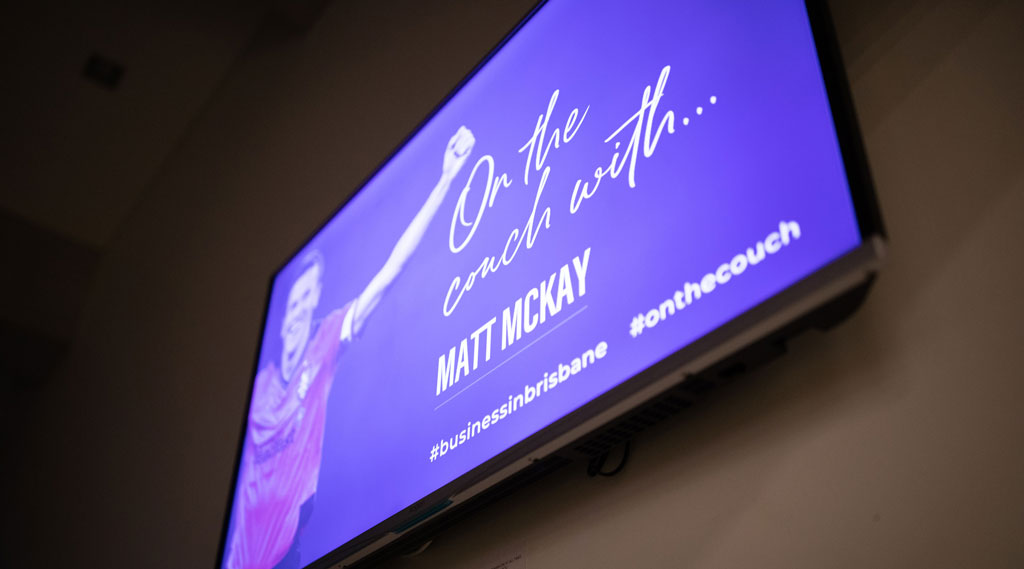On The Couch With holding screen for Matt McKay